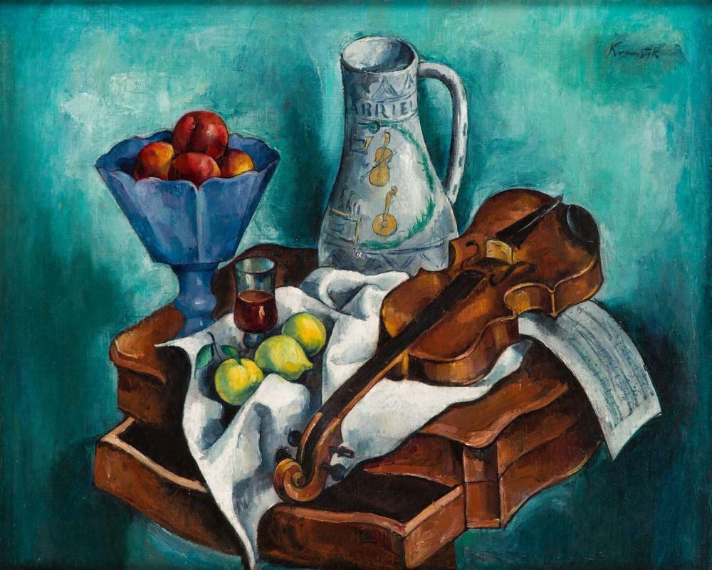Roman Kramsztyk comparable auction result: roman kramsztyk 1885 1942 still life with violin circa 1920 24