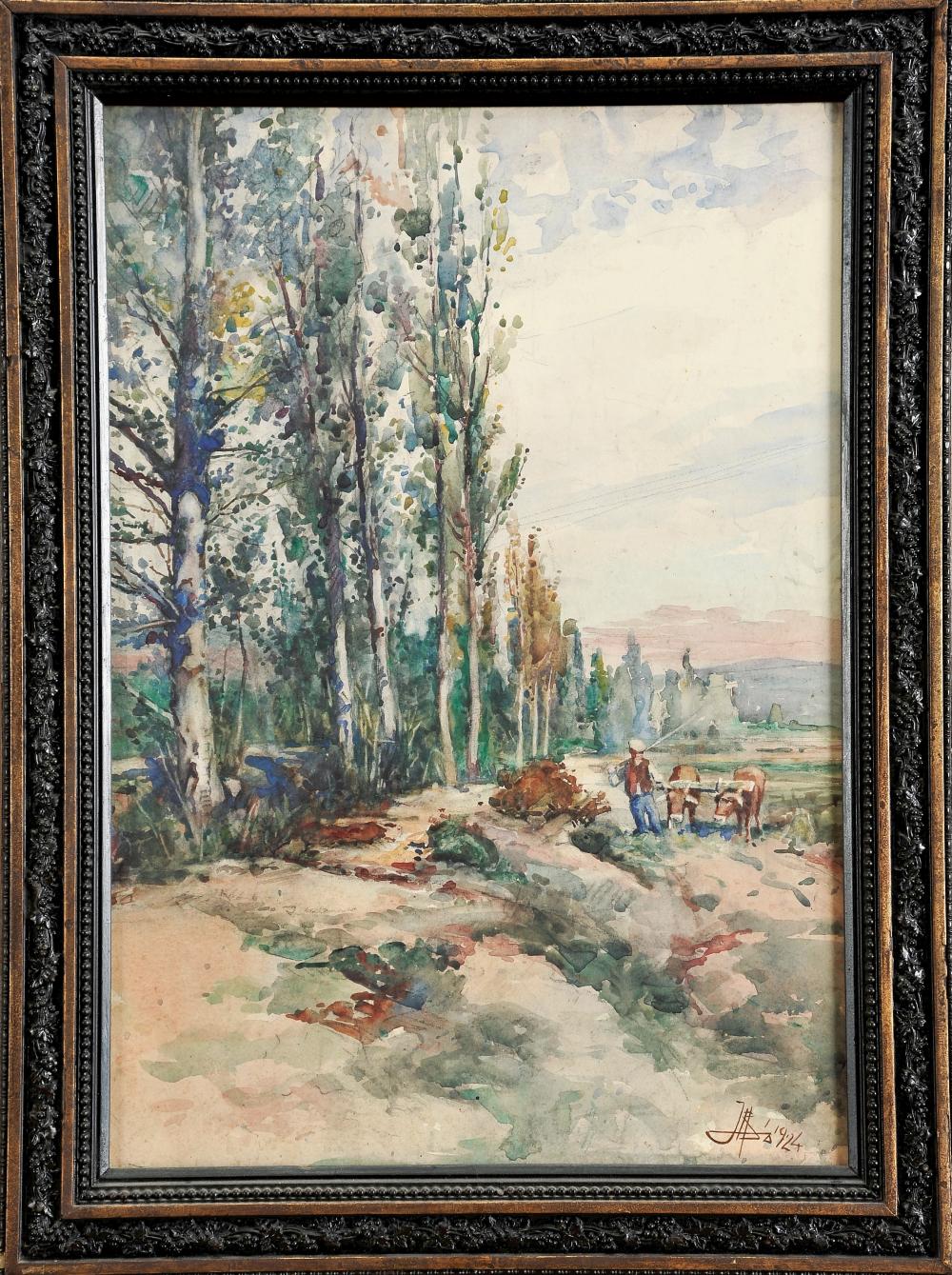 landscape with figures and animals · Cabral Moncada Leilões · 2019-12-02 Joao Alves de Sá comparable auction result: landscape with figures and animals