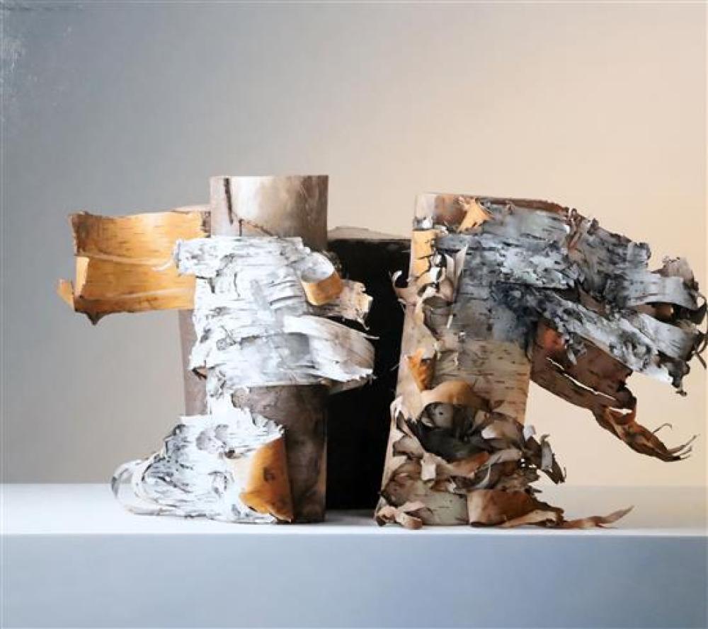 Richard Thomas Davis comparable auction result: richard thomas davis canadian b 1947 fire wood 26 x 30in