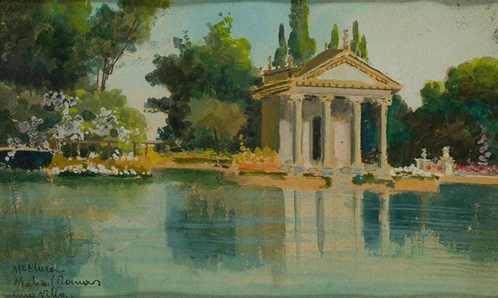 Fernando Martínez Checa comparable auction result: fernando mart nez checa 1858 1933 drawing el templo de esculapio en vil