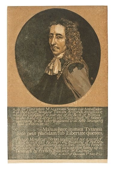 John Baptist Jackson comparable auction result: john baptist jackson circa 1701 circa 1780 after justus van portrait of algernon sidney sheet 350 x 224 mm