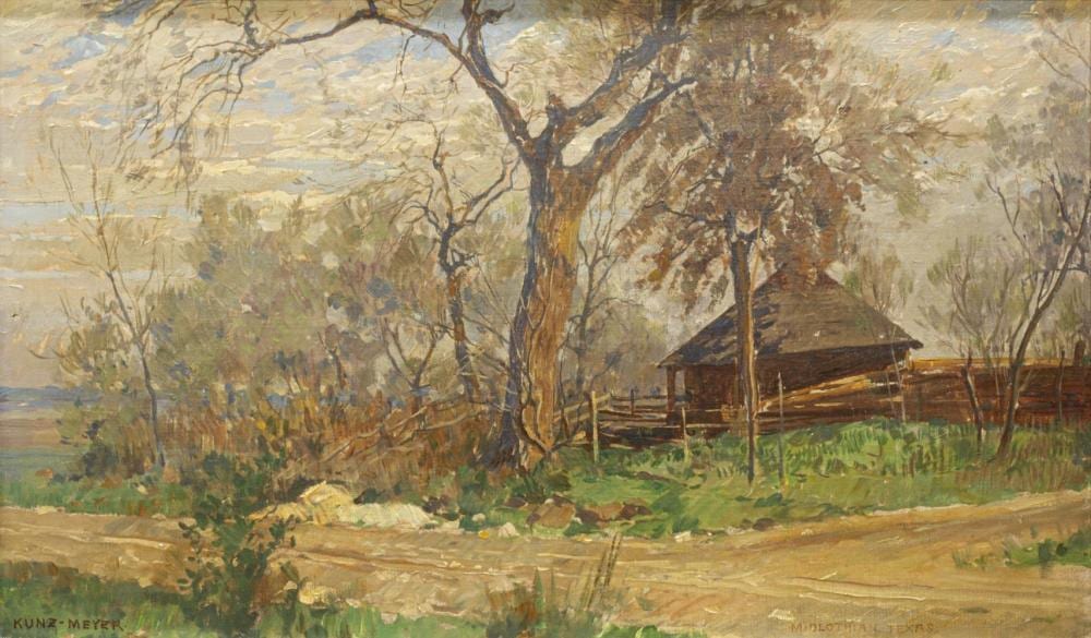 Kunz Meyer-Waldeck comparable auction result: kunz meyer waldeck d 1953 texas landscape