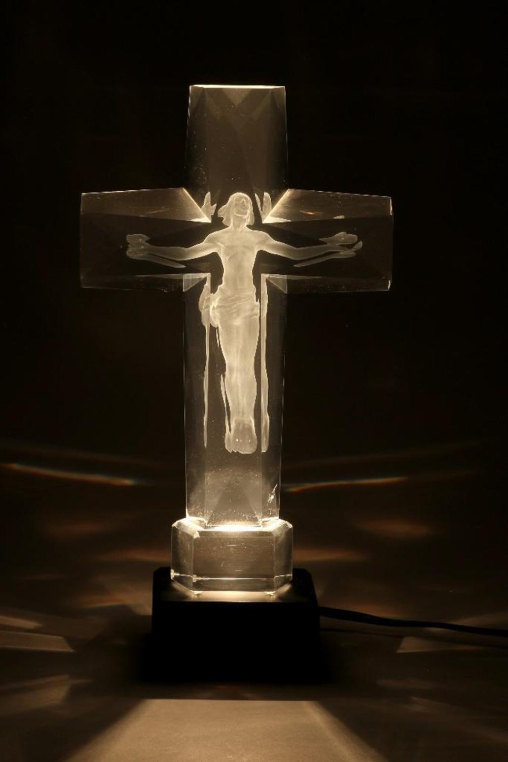 Frederick Hart (1943-1999) Acrylic Sculpture, The Cross Of The Millennium Maquette 68/2000 sold by Hughes Auctions, lot 242 — auction record photograph