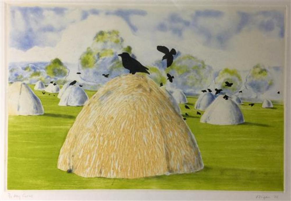 anthony deigan b 1945 hay crows 1975 colour etching softground ed 6 25 · Theodore Bruce Auctioneers & Valuers · 2019-12-01 Anthony Deigan comparable auction result: anthony deigan b 1945 hay crows 1975 colour etching softground ed 6 25