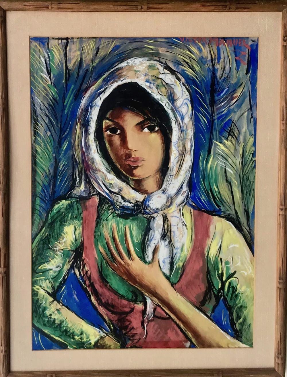 Victor Manuel Garcia comparable auction result: victor manuel garcia cuba 1897 1969 lady with scarf
