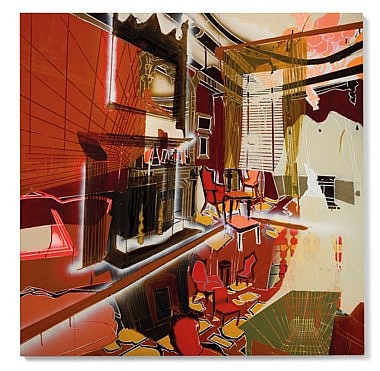 Rosson Crow comparable auction result: rosson crow n e en 1982 delanay house huile et spray maill sur toile 127 x 127 cm