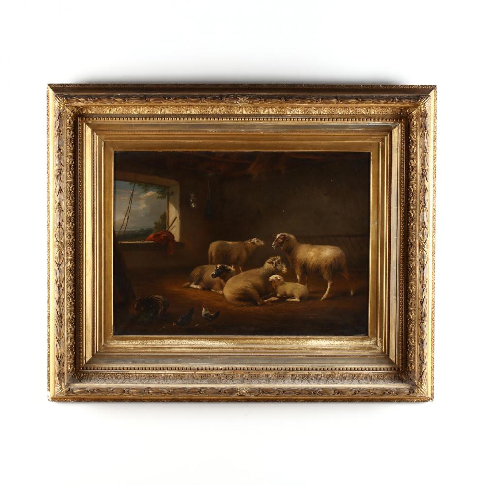 francois vandeverdonck dutch 1848 1875 sheep in barn · Leland Little Auctions · 2019-12-07 Francois Vandeverdonck comparable auction result: francois vandeverdonck dutch 1848 1875 sheep in barn
