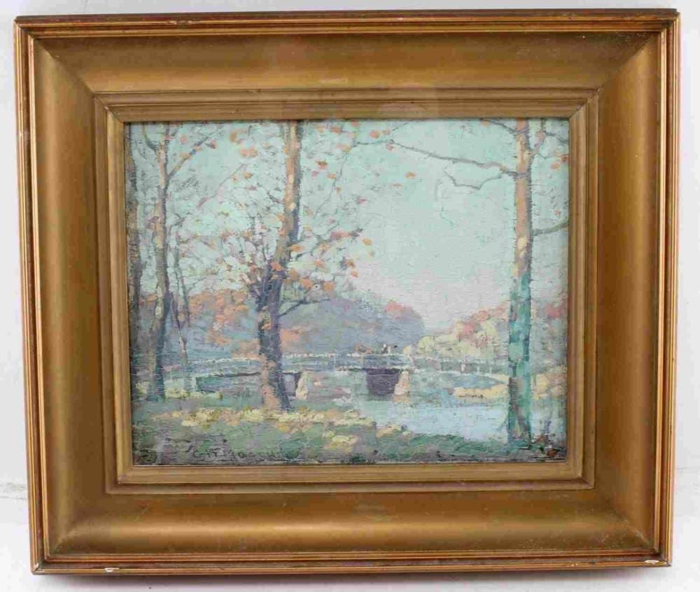 George Herbert Macrum comparable auction result: george herbert macrum framed oil on landscape