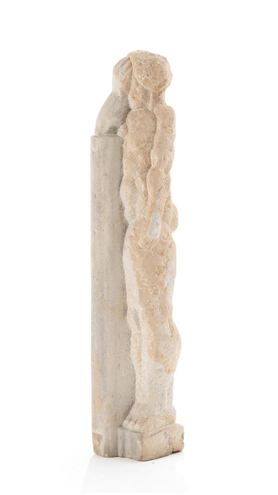 Berndt Wilde comparable auction result: berndt wilde 1946 femme appuy e sur un pilier sculpture en pierre monogramm e h 97 cm