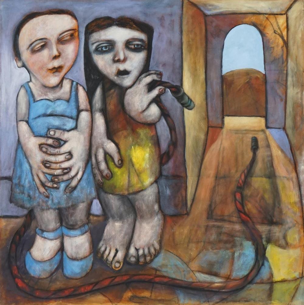 kay singleton keller 1940 2014 sisters 91 5 x 91 5 cm · Lawsons · 2019-12-05 Kay Singleton Keller comparable auction result: kay singleton keller 1940 2014 sisters 91 5 x 91 5 cm