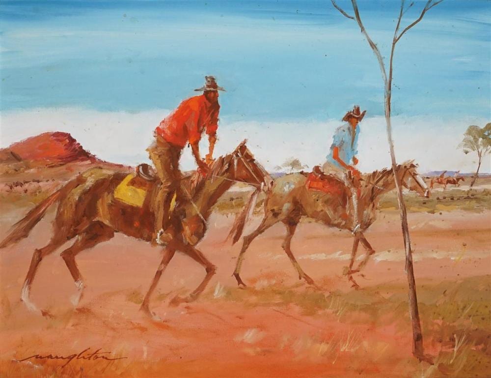 Keith Naughton comparable auction result: keith naughton 1925 leaving the olgas 34 5 x 45 cm