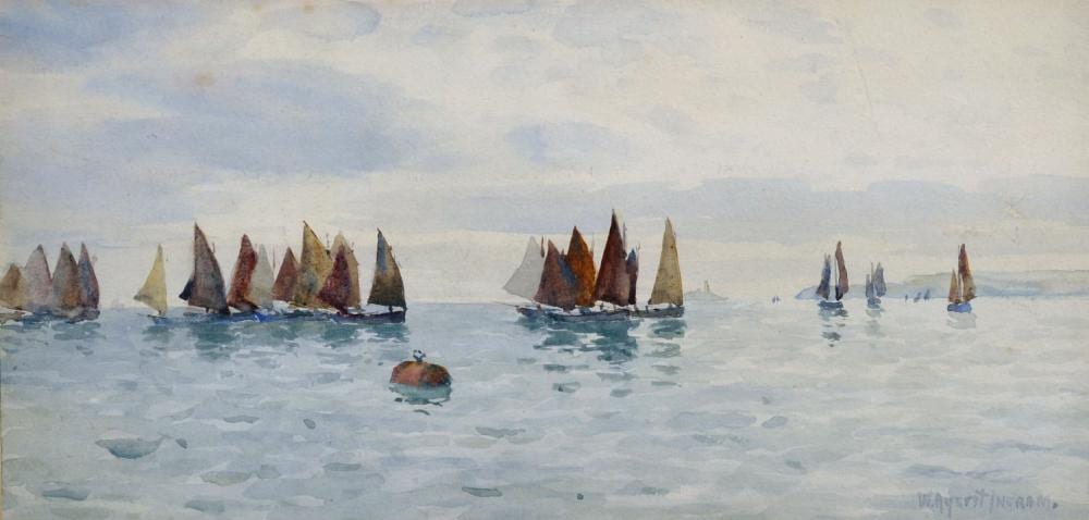 William Ayerst Ingram comparable auction result: william ayerst ingram 1855 1913 british small sailing boats racing watercolour signed 7 x 13 75