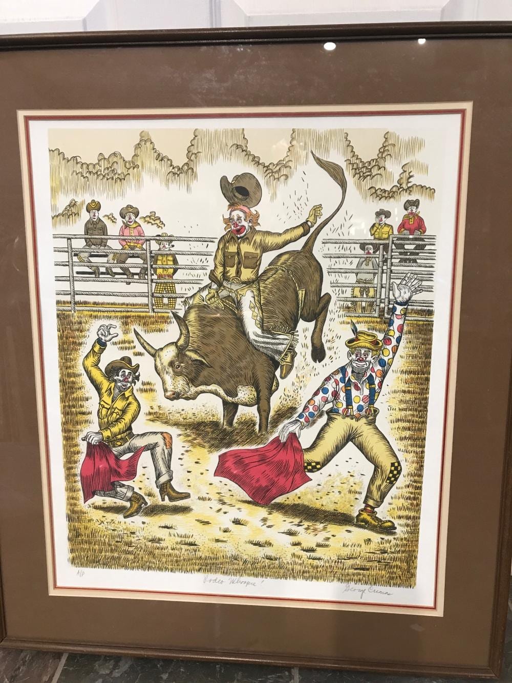 "Rodeo Whoopie" Print by George Crionas sold by Natalie's Auctions, lot 7 — auction record photograph