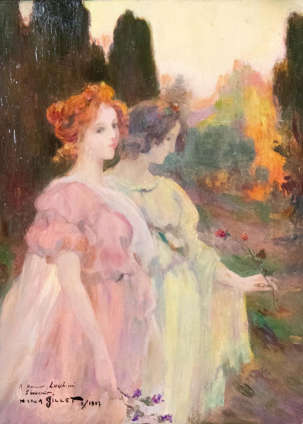 Numa François Gillet comparable auction result: numa fran ois gillet 1868 1940 les deux jeunes fi