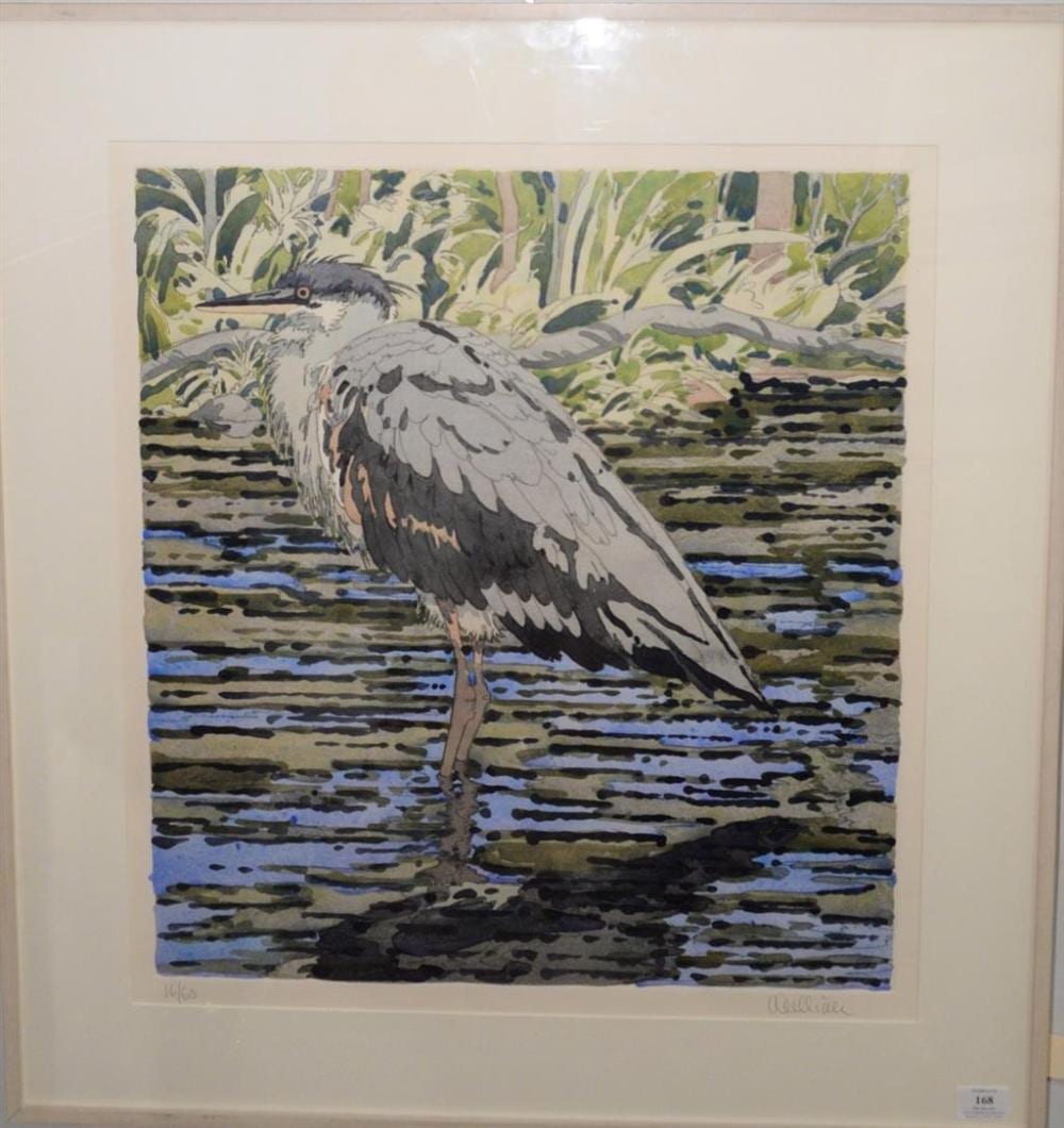 neil gavin welliver 1929 2005 great blue heron hand colored etching pencil signed lower right welliver number 16 60 sight si · Nadeau's Auction Gallery · 2020-01-01 Neil Gavin Welliver comparable auction result: neil gavin welliver 1929 2005 great blue heron hand colored etching pencil signed lower right welliver number 16 60 sight si