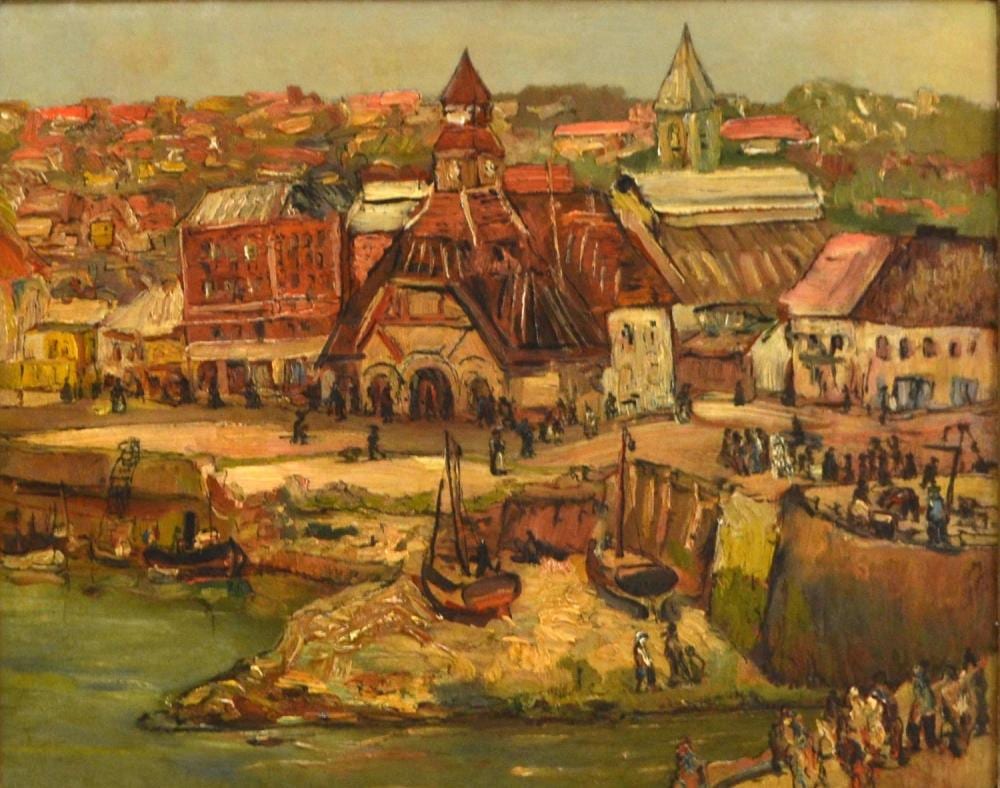 Stanley Grimm comparable auction result: stanley grimm british 1891 1966 dieppe oil on board