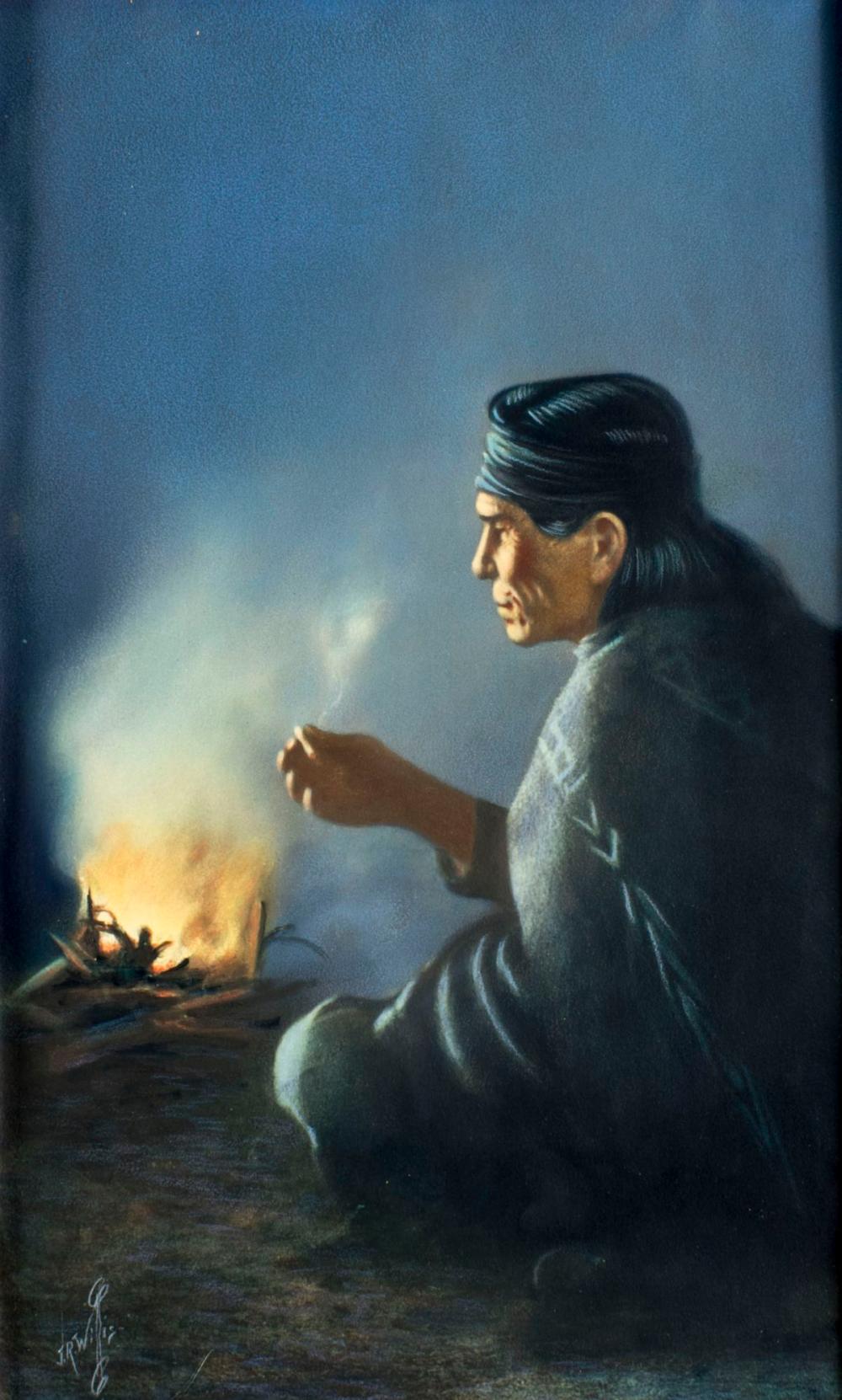 Joseph Roy Willis (NM,1876-1960) gouache painting sold by Broward Auction Gallery LLC, lot 45 — auction record photograph