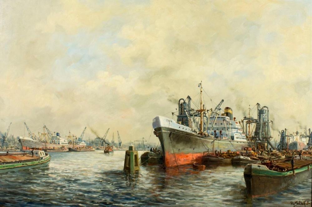 Peter Van Schaik comparable auction result: pieter van schaik jr dutch 20th c oil on canvas