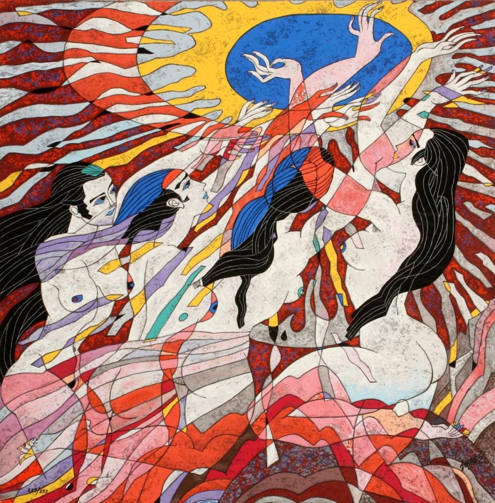 JIANG TIE FENG SERIGRAPH, #229/293 sold by DuMouchelles, lot 2208 — auction record photograph