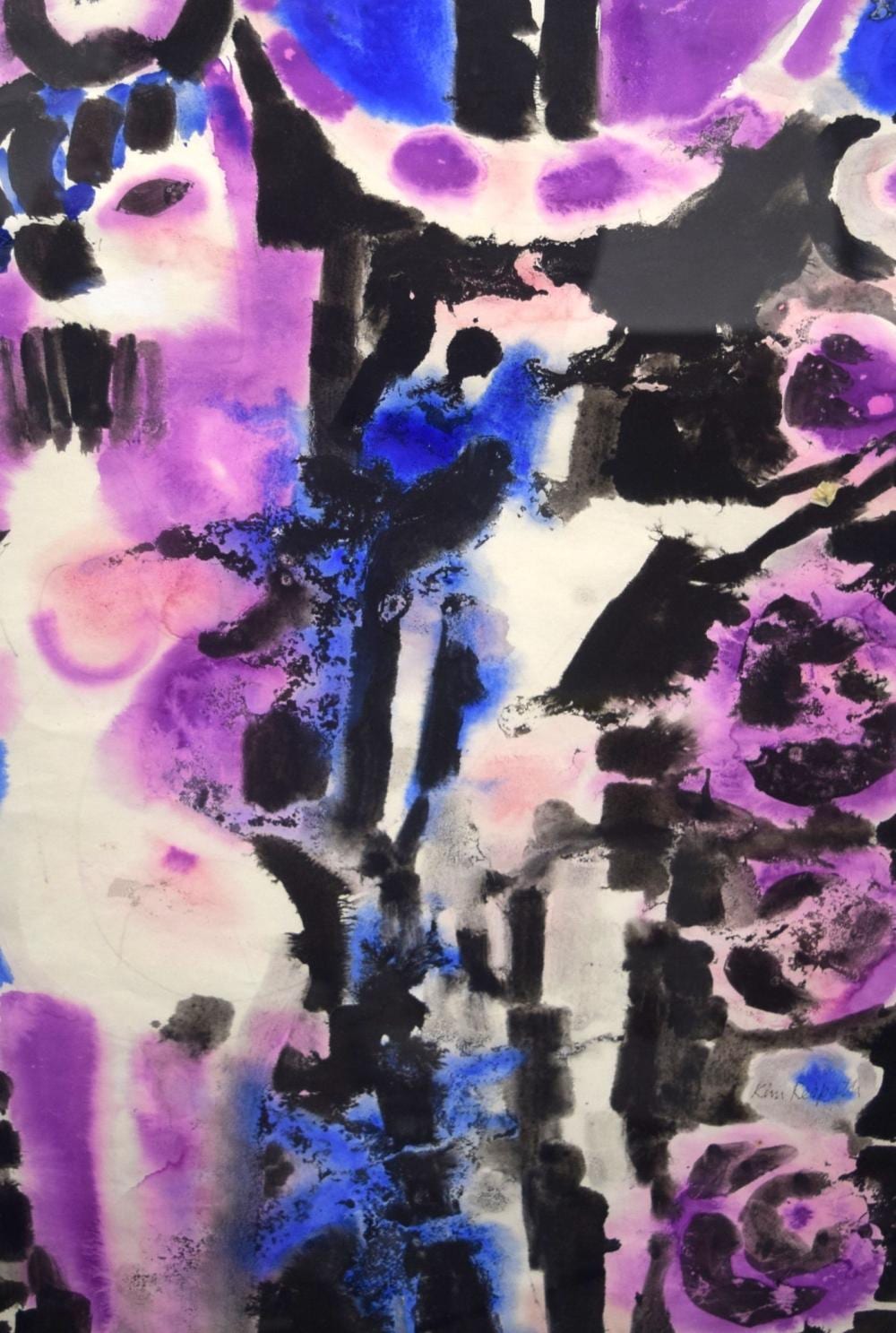 Kim Redpath comparable auction result: kim redpath b 1925 framed ink gouache king queen abstract scene 54 cm x 36 cm