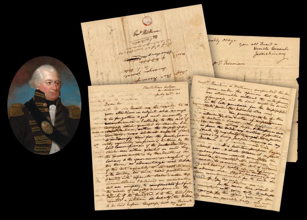 James Wilkinson comparable auction result: james wilkinson american general spanish spy als re don carlos trudeau s widow s unclaimed property in mississippi