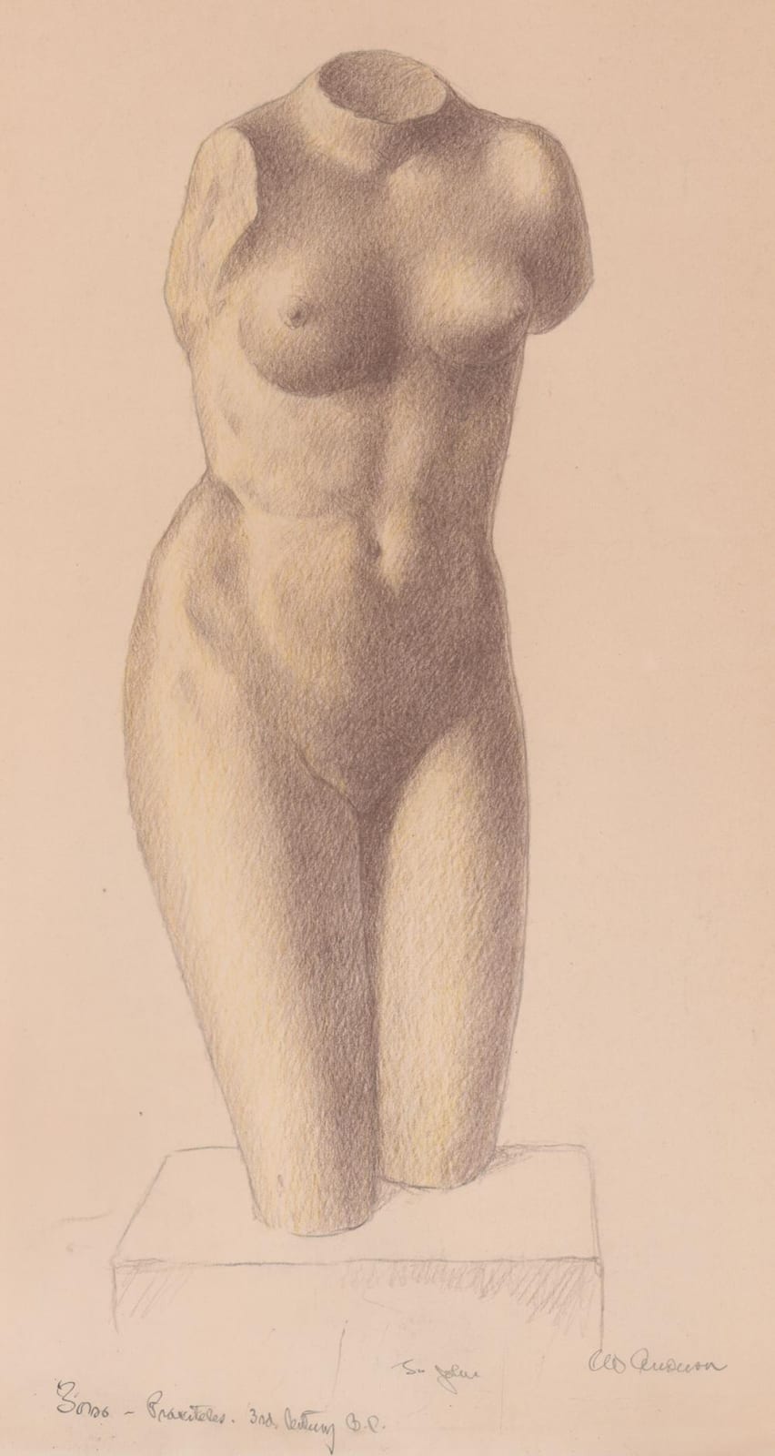 Clarence William Anderson comparable auction result: clarence william anderson original drawing nude