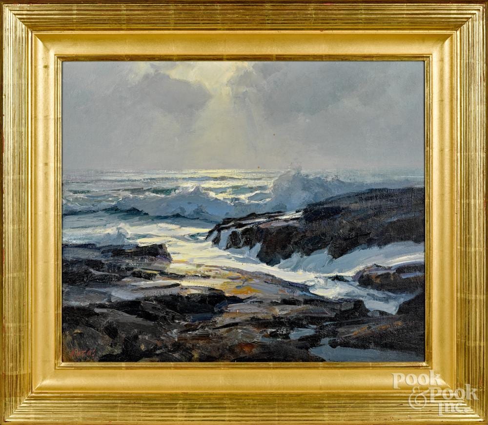 Michael Karas comparable auction result: michael karas oil on board