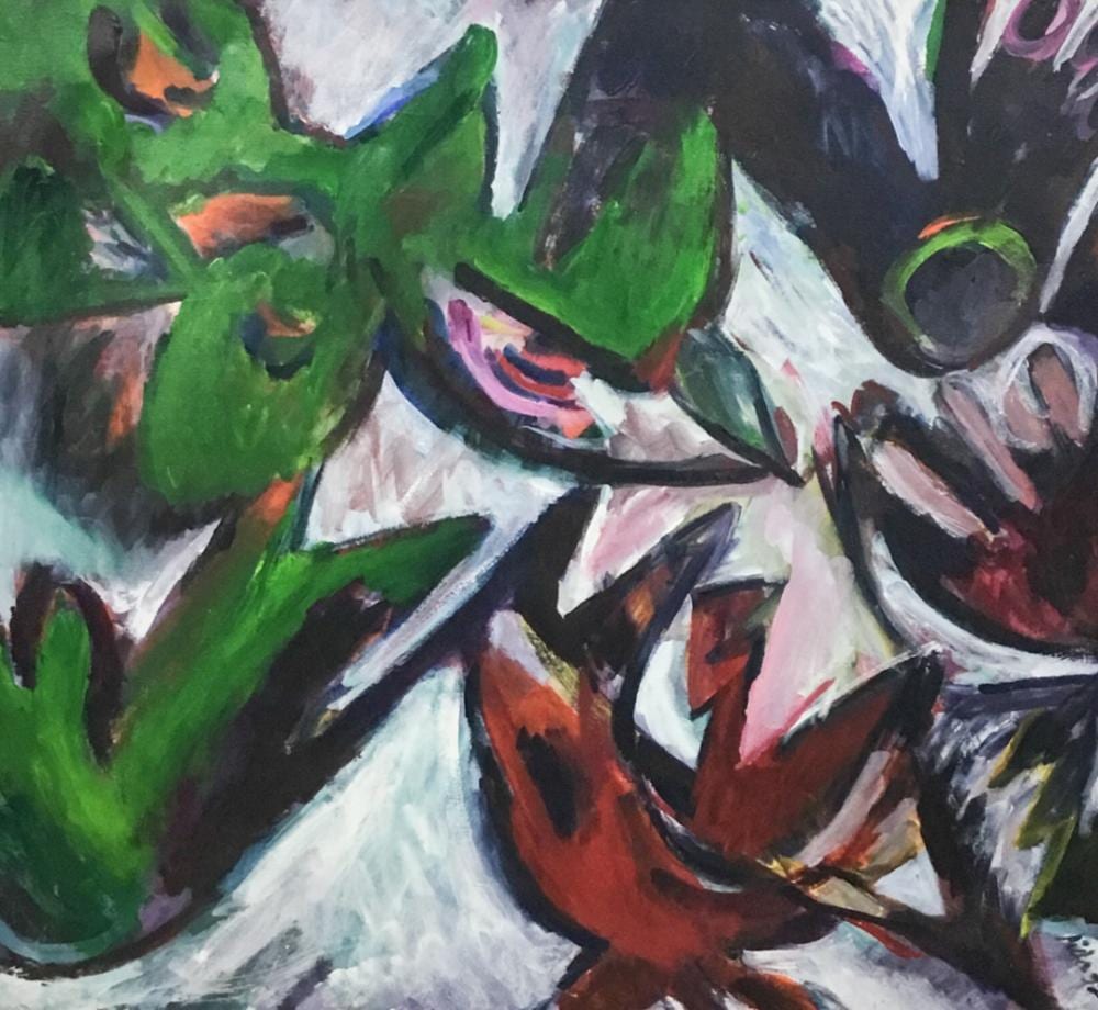 Aida Nelson comparable auction result: signed aida nelson oil on canvas abstract