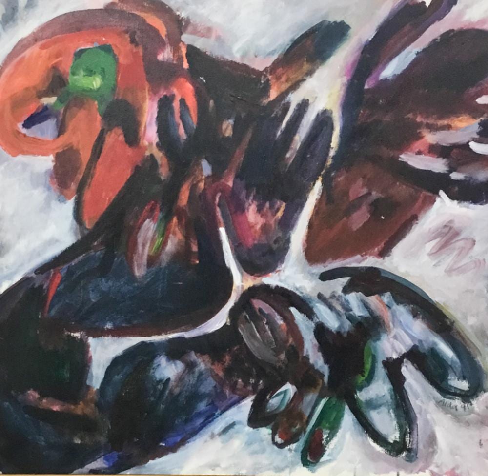 Aida Nelson comparable auction result: signed aida nelson oil on canvas abstract