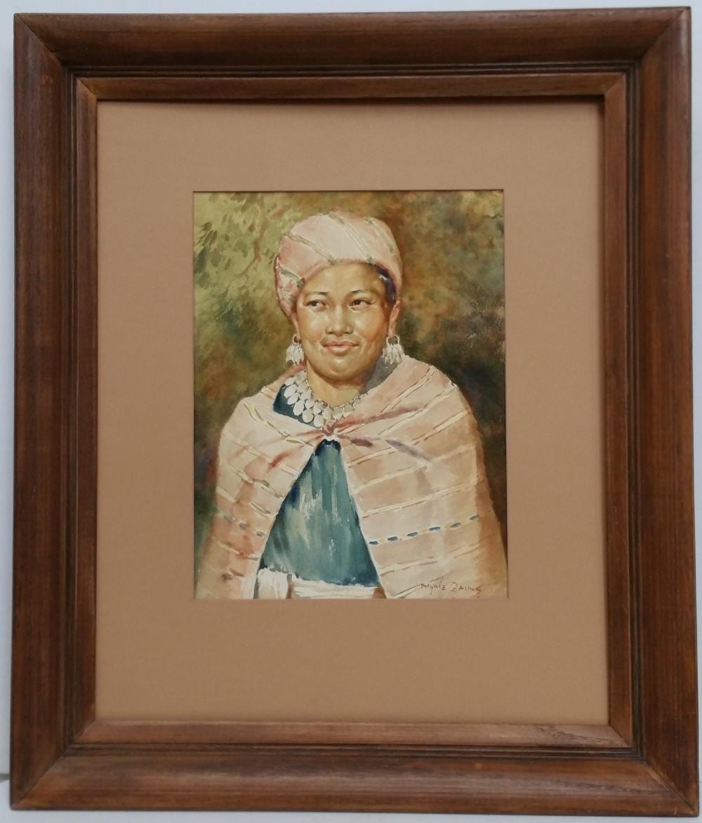 ngwe gaing 3of4 paintings vintage burma burmese wc watercolor rangoon school south pacific woman costum · Hess Fine Art · 2020-01-25 Ngwe Gaing comparable auction result: ngwe gaing 3of4 paintings vintage burma burmese wc watercolor rangoon school south pacific woman costum