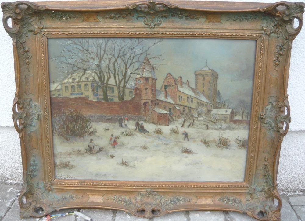 Carl Rüdell comparable auction result: carl r dell 1855 xx ansicht von zons aquarell