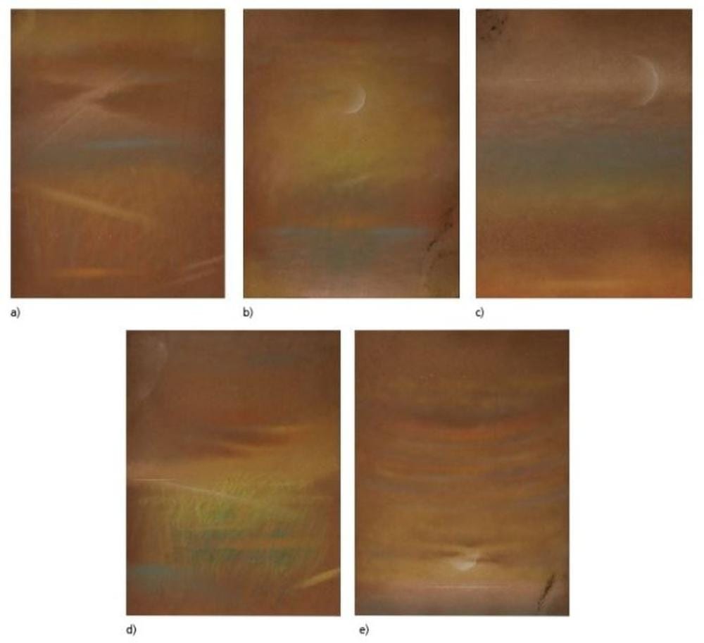Danilo O. Garcia comparable auction result: danilo o garcia 1947 2015 a ochre summer haze no 9 b ochre summer haze no 6 c ochre summer haze no 5 d ochre summer haze no 7 e ochre summer haze no 1