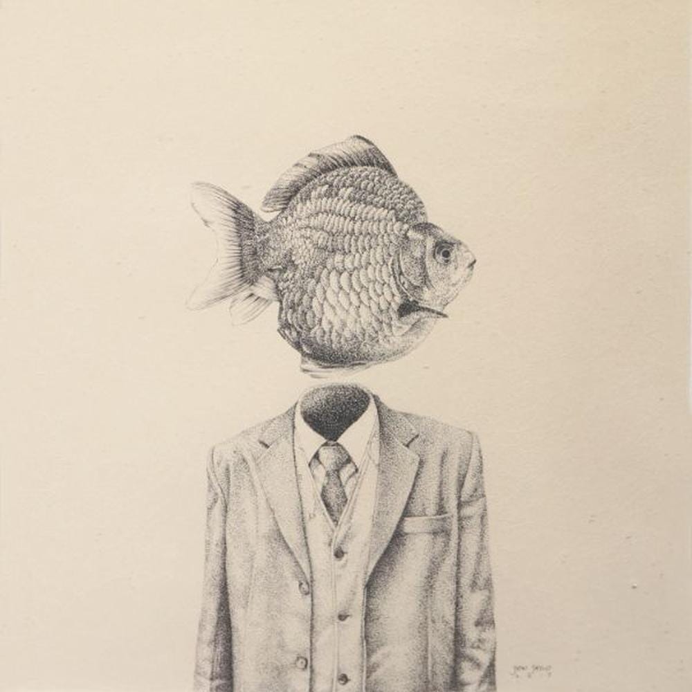 Jon Jaylo comparable auction result: jon jaylo b 1975 fish head