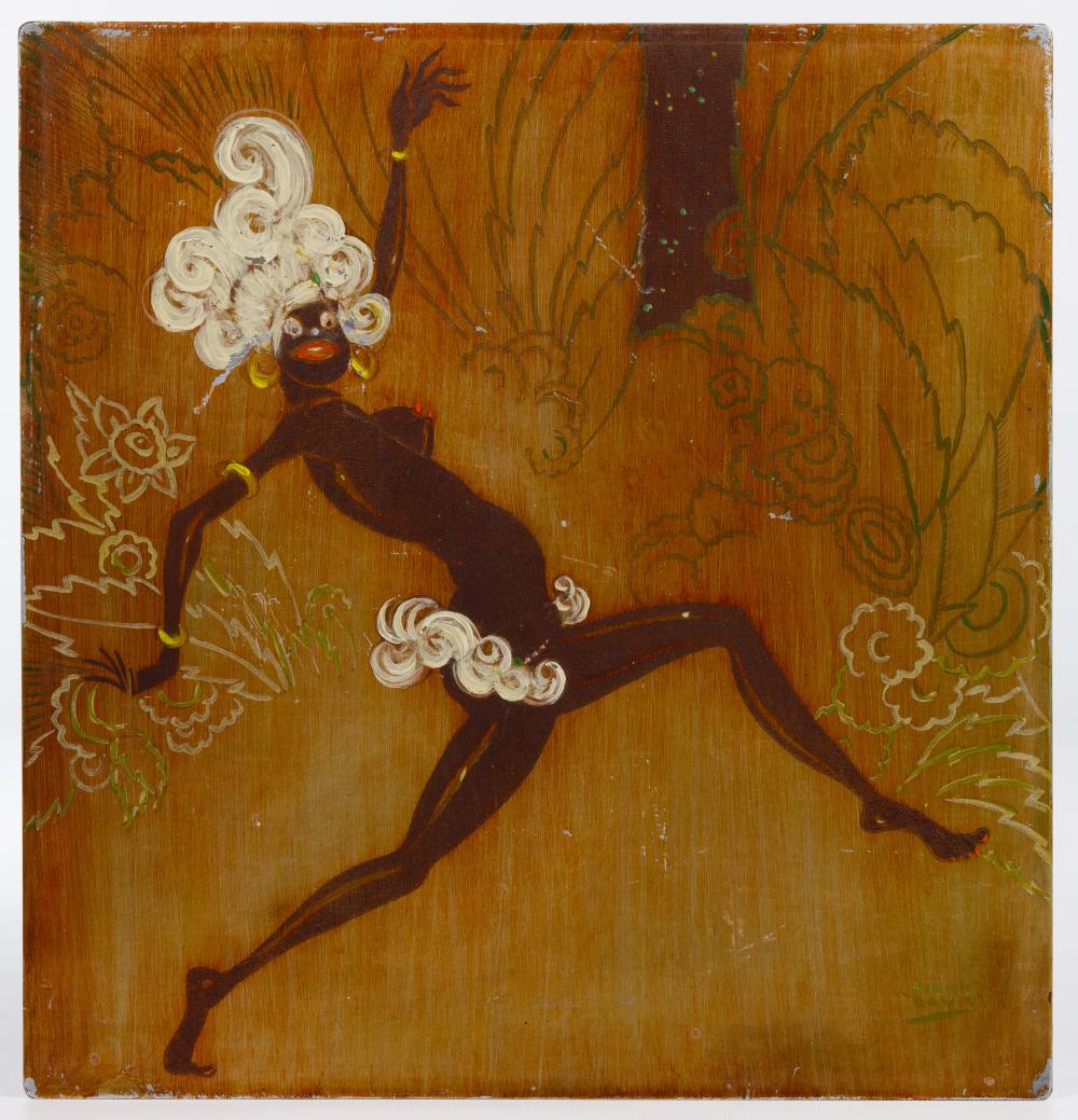 Stark Davis comparable auction result: stark davis american 1885 1950 hot cha girl copper etching