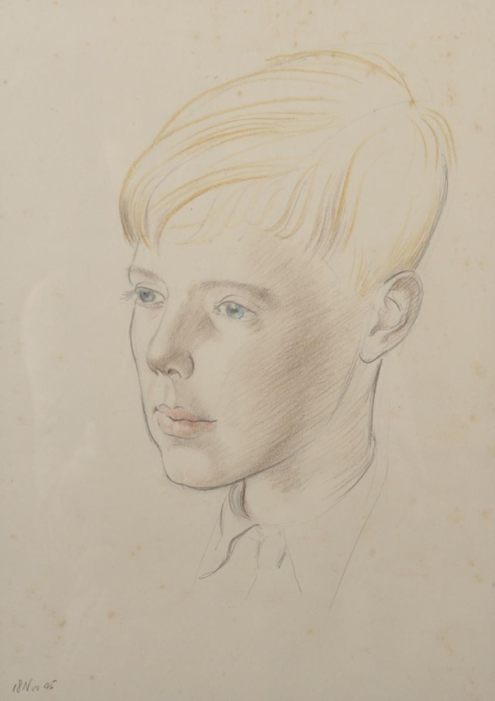 Henry Cotterill Deykin comparable auction result: henry cotterill deykin 1905 1989 british head of a young boy pencil and crayon dated 18 nov 45 and inscribed on the mount 13 5 x 9 5