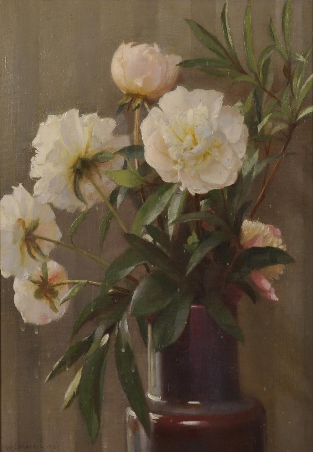 William Logsdail comparable auction result: william logsdail 1859 1944 british still life of flowers in a vase oil on canvas laid down signed and dated 1931 20 x 14