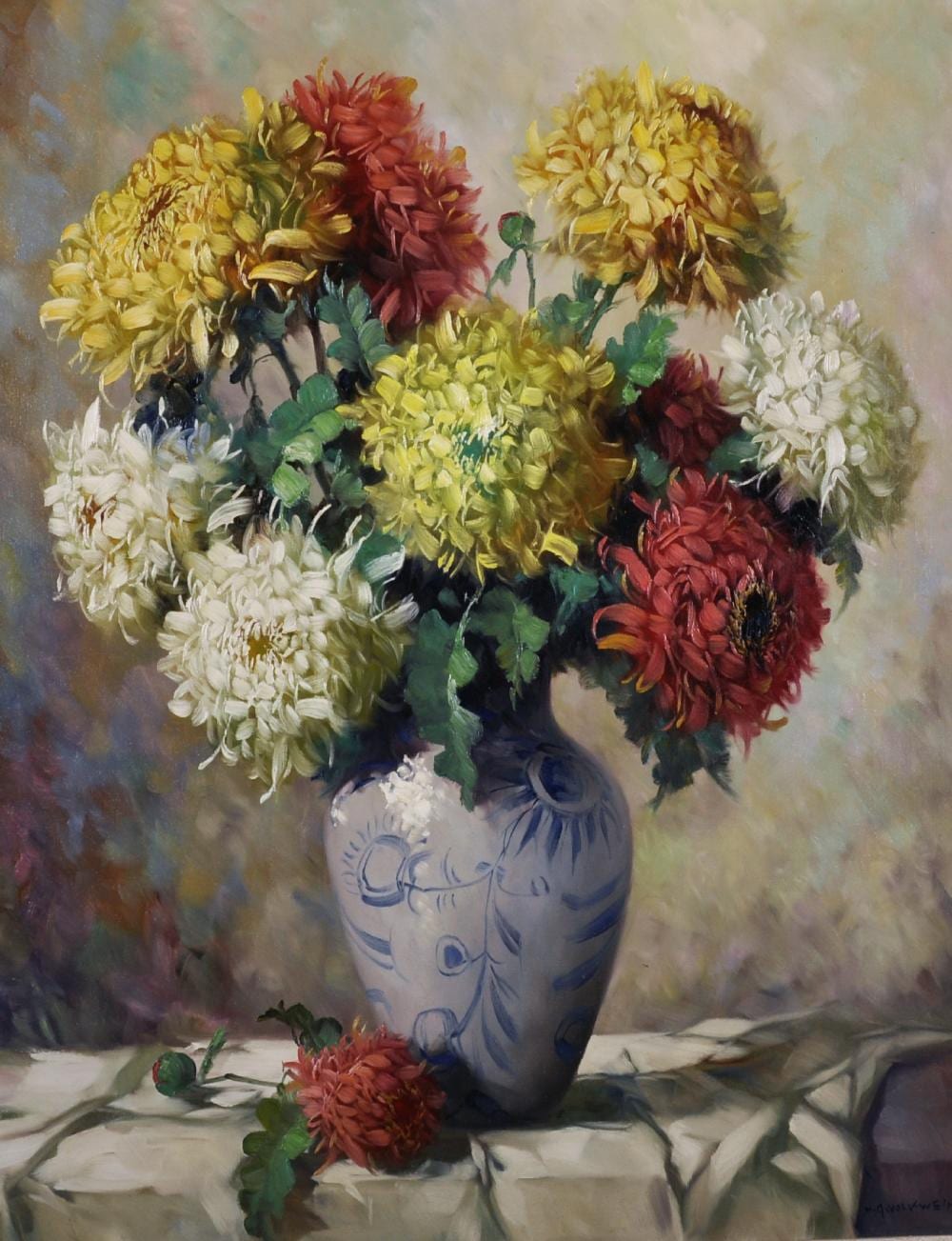 Helmuth Andreas Volkwein comparable auction result: helmuth andreas volkwein 1920 2004 german still life of flowers in a china vase oil on canvas signed 30 x 24 provenance john mathieson co edinburgh
