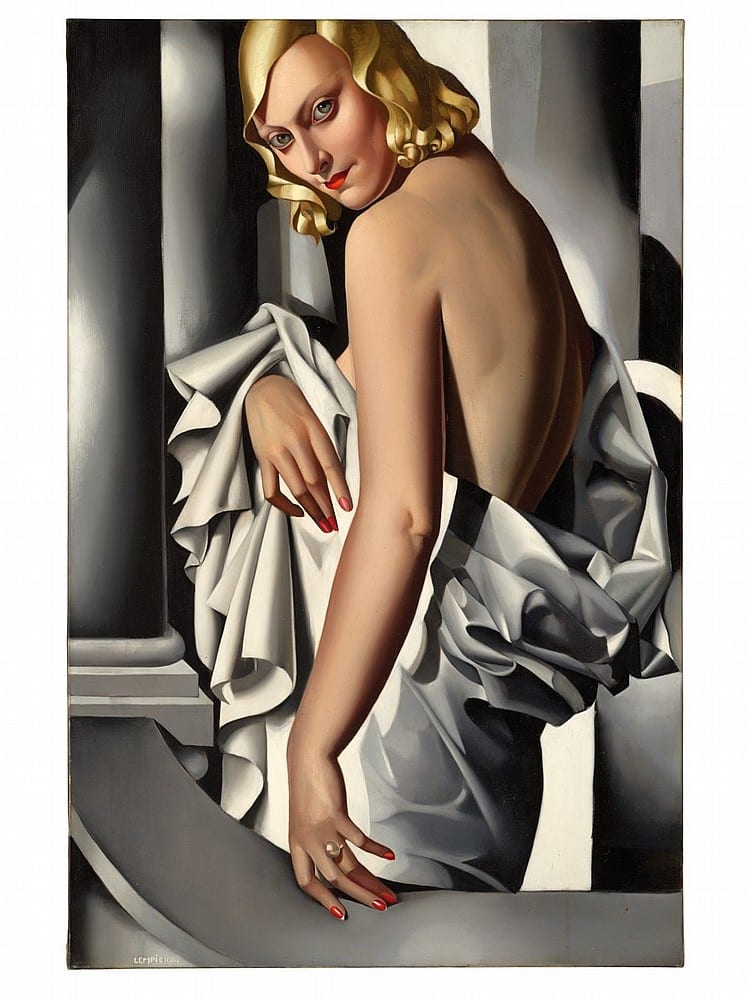 Tamara de Lempicka (1898-1980) Portrait de Marjorie Ferry oil on canvas 39 3/8 x 25 5/8 in. (100 x 65 cm.) comparable sale