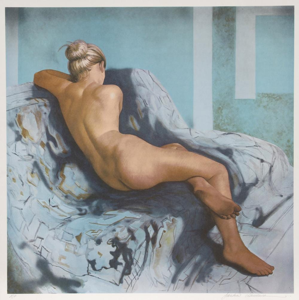 Sandra Lawrence comparable auction result: sandra lawrence nude lithograph