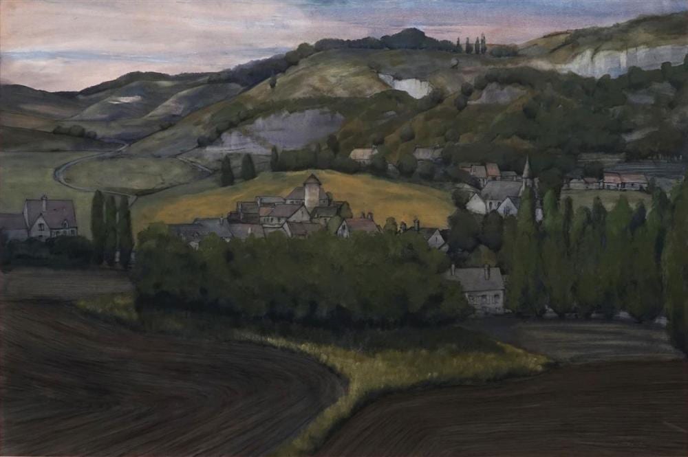 john caldwell 1942 seine countryside 100 x 150 cm · Lawsons · 2020-01-30 John Caldwall comparable auction result: john caldwell 1942 seine countryside 100 x 150 cm