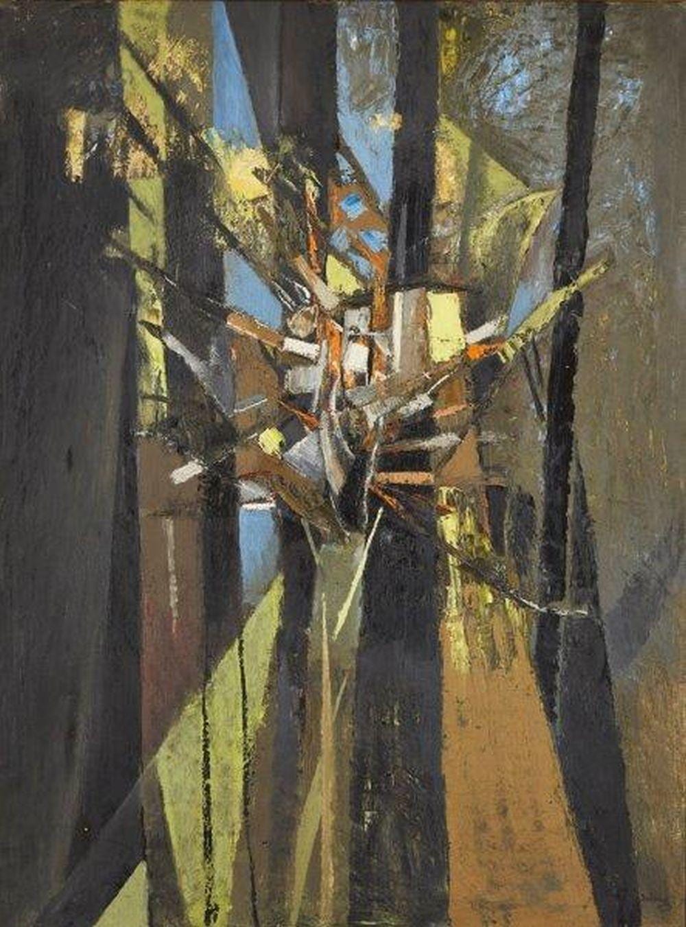 Henry Inlander comparable auction result: henry inlander austrian british 1925 1983 man in tree oil on canvas s