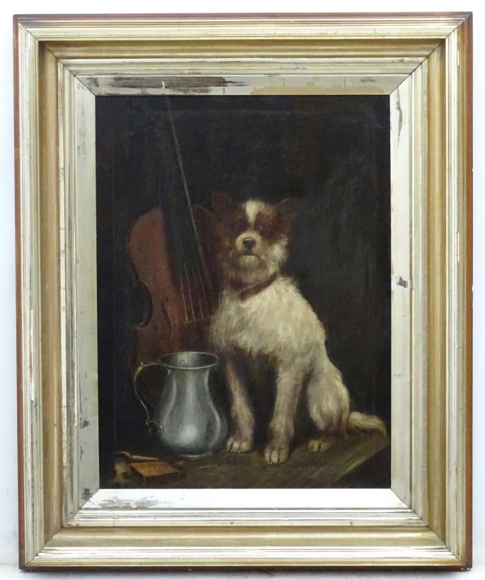 Charles Dudley comparable auction result: charles dudley xix canine school oil on canvas
