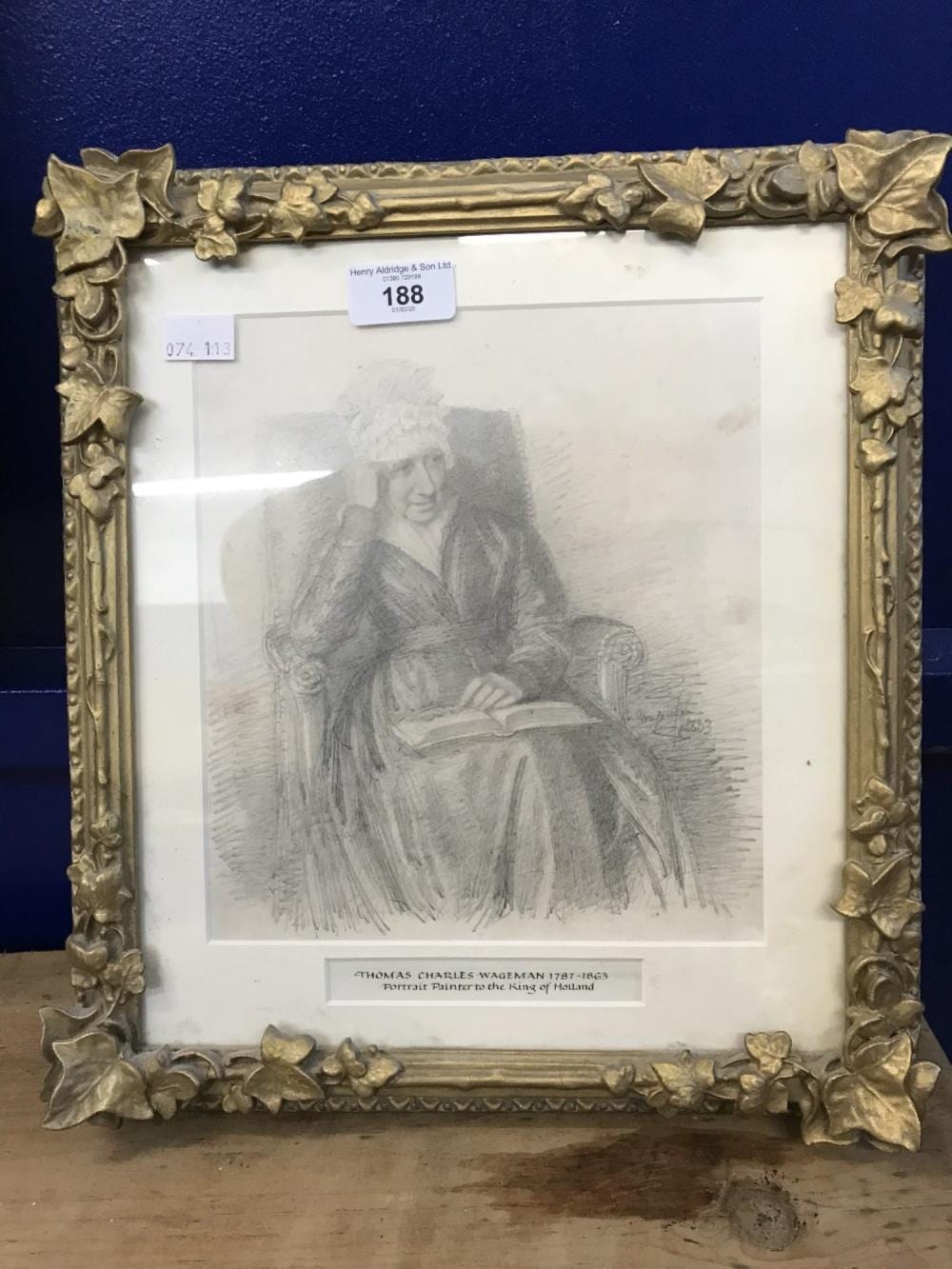 Thomas Charles Wageman comparable auction result: thomas charles wageman 1787 1863 pencil drawing tired of reading 8ins x 9ins