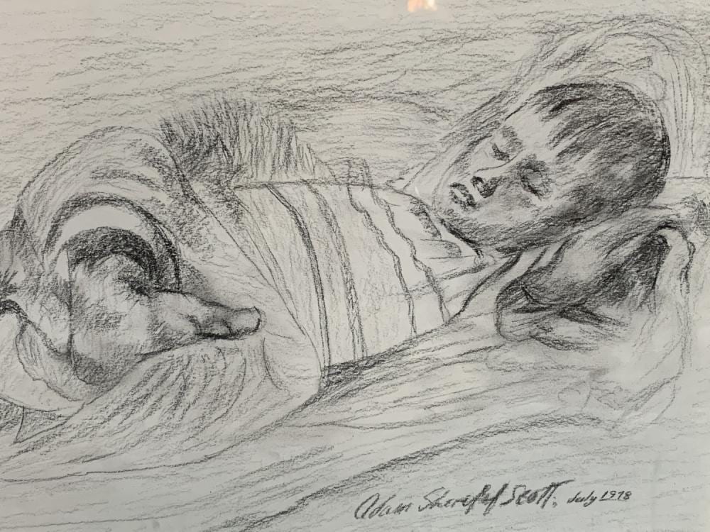 Adam Sheriff Scott comparable auction result: adam sheriff scott charcoal on paper july 1978