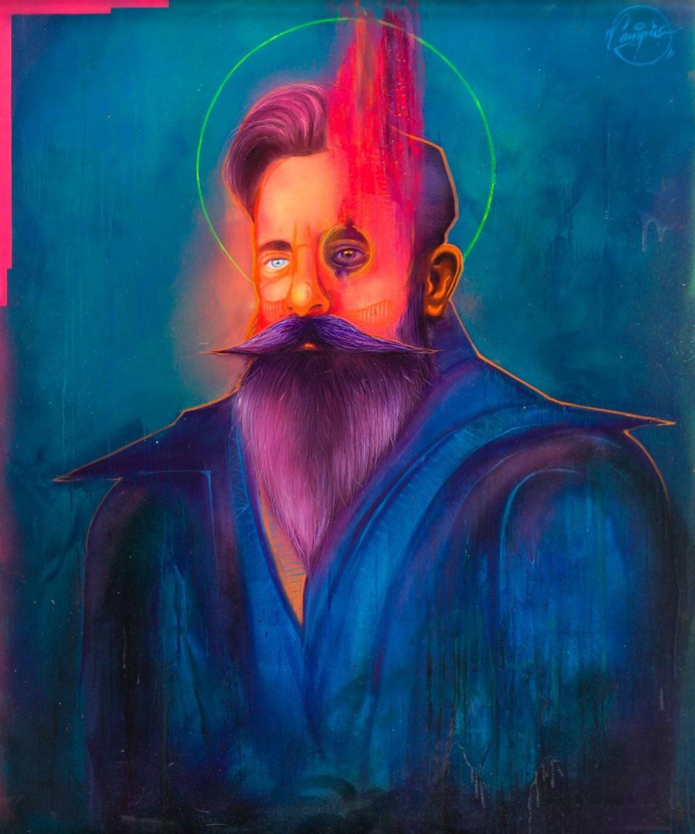 CAMPIO comparable auction result: campio b 1988 unknown saint 2020 120 x 100 cm