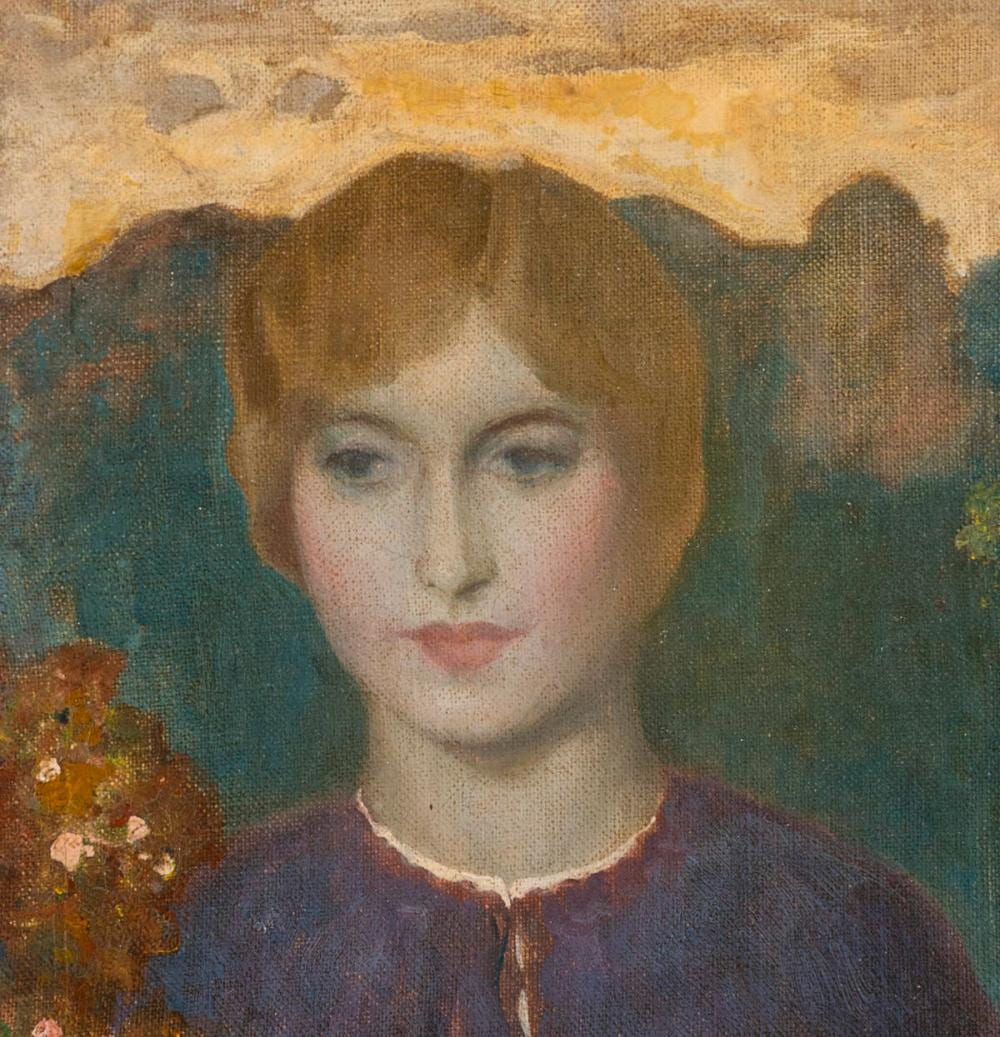 Gerald Leake comparable auction result: gerald leake portrait of a woman