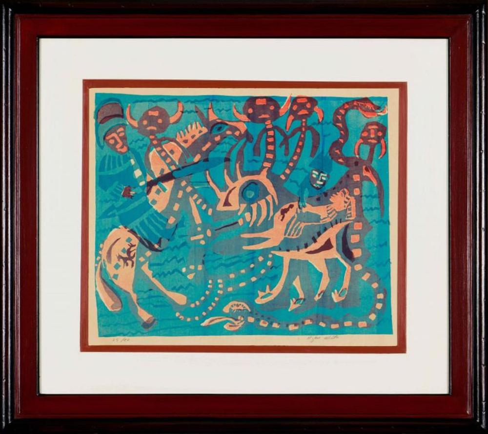 Azaria Mbatha comparable auction result: azaria mbatha 1941 figural composition