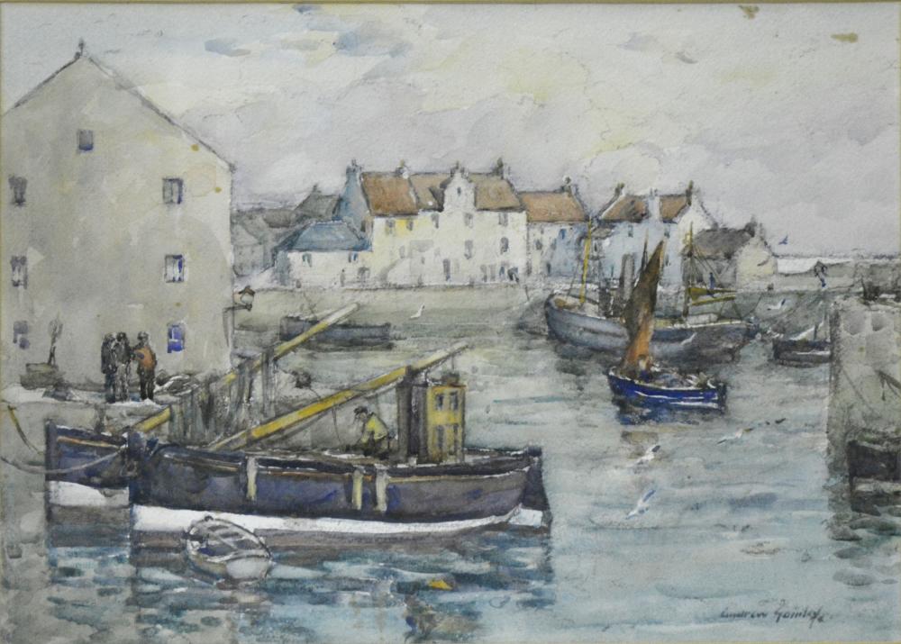 Andrew Archer Gamley comparable auction result: andrew archer gamley the harbour pittenweem