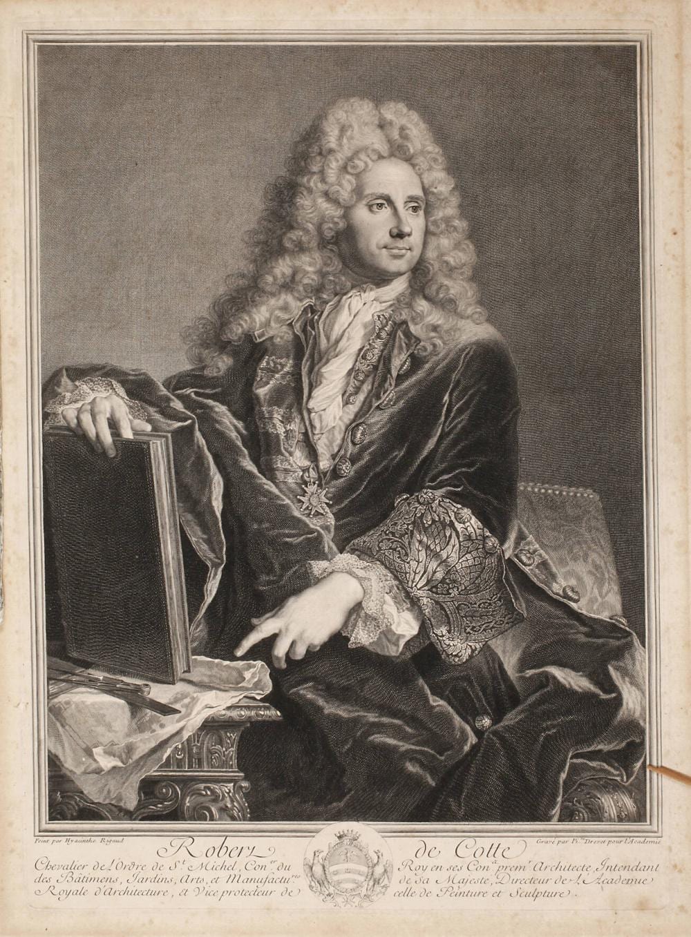Pierre (1663) Drevet comparable auction result: pierre drevet bildnis robert de cotte