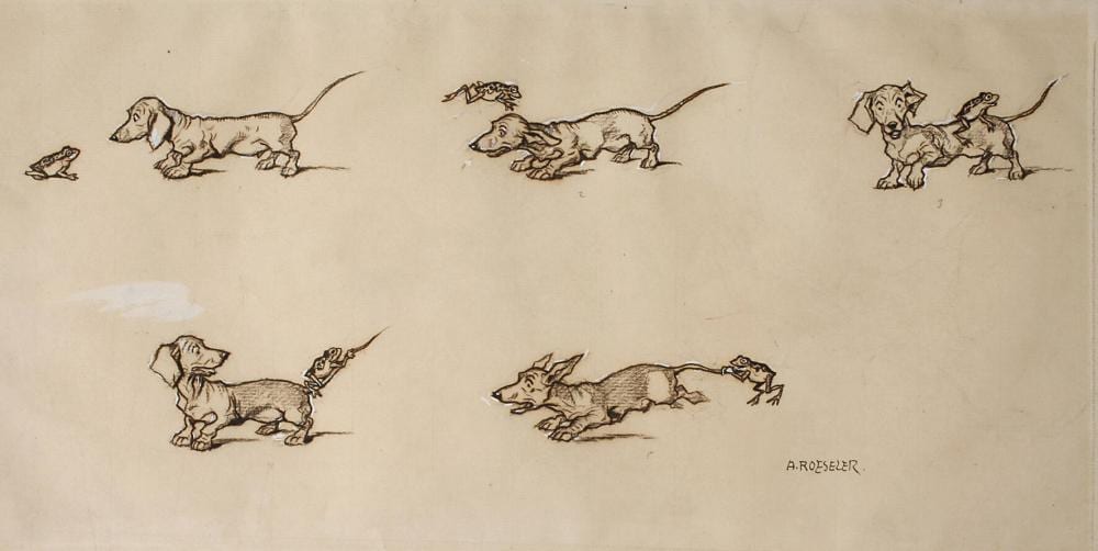 August Roeseler comparable auction result: august roeseler zu oh diese dackel